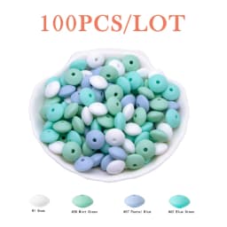 Cute-idea Baby Silicone Lentils Beads 100Pcs Baby Abacus Lentils teething beads infant Pacifier Chain Care toys Accessories gift