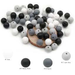 Cute-idea 50pc Silicone Beads Baby Lentil heart Star Shape Nuring Teething Beads Sets DIY Baby Pacifier Chain toys Accessories