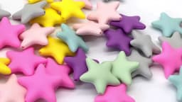 Cute-idea Star Silicone Beads 10pcs Food Grade Baby Teething Teethers DIY infant Nursing Pacifier Chain Necklace toy Accessories