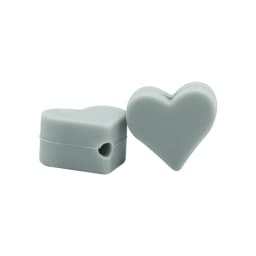 BOBO.BOX 10pc Love Heart Silicone Beads Teething Accessories Food Grade Silicone Teether BPA Free Eco-friendly Baby Teether Toys