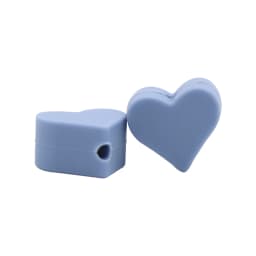 BOBO.BOX 10pc Love Heart Silicone Beads Teething Accessories Food Grade Silicone Teether BPA Free Eco-friendly Baby Teether Toys