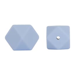 Cute-Idea 10pcs 14mm Silicone Beads Hexagon Pearl Food Grade Teether DIY Pacifier Clips Beads Necklace Baby Toy Teething