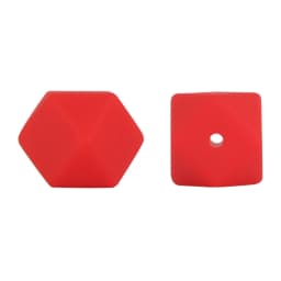 Cute-Idea 10pcs 14mm Silicone Beads Hexagon Pearl Food Grade Teether DIY Pacifier Clips Beads Necklace Baby Toy Teething