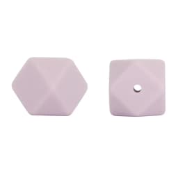 Cute-Idea 10pcs 14mm Silicone Beads Hexagon Pearl Food Grade Teether DIY Pacifier Clips Beads Necklace Baby Toy Teething