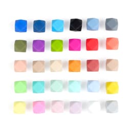 BOBO.BOX 10pcs 14mm Hexagon Silicone Beads Baby Teether Eco-friendly BPA Free Baby Teething Pacifier Chain Beads Baby Product