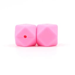 BOBO.BOX 10pcs 14mm Hexagon Silicone Beads Baby Teether Eco-friendly BPA Free Baby Teething Pacifier Chain Beads Baby Product