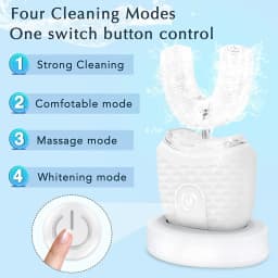 Wireless Charging U-shaped Adult Electric Toothbrush Ultrasonic Toothbrush With Silicone Waterproof Vibration Sonic Toothbrush
