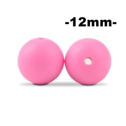 LOFCA 12mm 100pcs Silicone Beads Round Teether Baby Nursing Necklace Pacifier Clip Oral Care BPA Free Food Grade Colorful