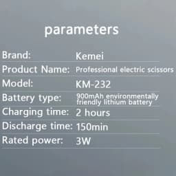 Kemei KM-232 Electric Hair Clipper with Led Display Screen Hair Cutting Machine for Men Hair Trimmer Professional Hair Cutter