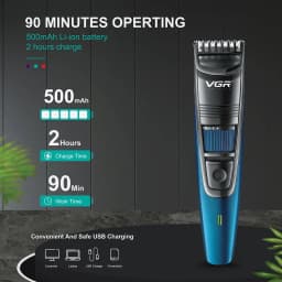 Original VGR Adjustable Beard Hair Trimmer For Men Cordless Stubble Hair Clipper Electric Lithium Haircut Machine Rechargeable