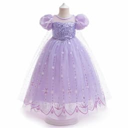 8pcs New Young Girls Frozen Elsa Party Dress Girl 2024 Cosplay Princess Gown Kids Snowflake Ice Fashion Clothes Fluffy Costumes