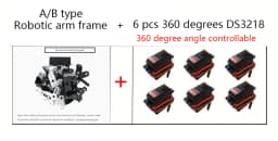 6 DOF Robotics Kit Educational Robot Manipulator Metal Alloy Arduino Arm Servo MG996 for Arduino Robot DIY Kit Programmable Kit