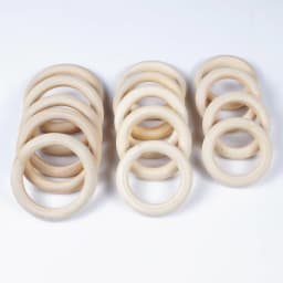 12-125mm Baby Natural Maple Wooden Teething Rings Teether Handmade for Necklace Bracelet DIY Crafts Wood Teether BPA Free