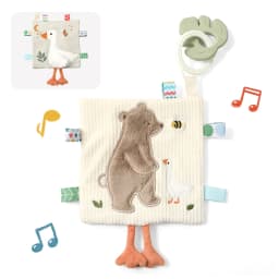 Infants Newborn Gift Soft Cotton Baby Sensory Toy Activity Cube Rattle Teething Book Mirror Crinkle Paper Early Development Toy