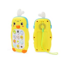 Baby Musical Mobile Phone Cartoon Teether Phone with Sound & Light Telephone Electronic Toy Eucational Learning Toys Baby Gifts
