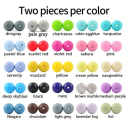 LOFCA 12mm 50pcs/lot Beads Food Grade Silicone Teether Round Beads Baby Chewable Teething Beads Silicone Teether For Diy