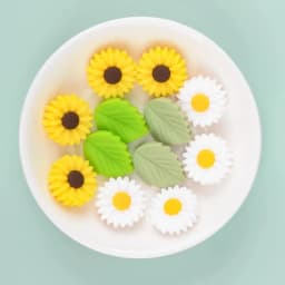 LOFCA Leaf 5pcs/10pcs Sunflower Cute Silicone Beads Daisy Food Grade Leaves Teether BPA-Free Baby Snowman Toy Chain Accessories