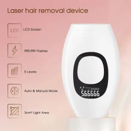 Painless IPL Laser Epilator 999999 Flashes - Permanent Hair Removal for Face, Arms, Legs, and Bikini Line Painless and Effective