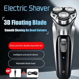 Electrical Rotary Shaver for Men 3D Floating Blade Washable Type-C USB Rechargeable Shaving Beard Machine For Men Gift