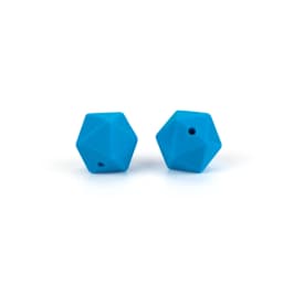 Cute-Idea 10pcs 14mm silicone icosahedron beads teething jewelry necklace bracelet chain BPA free baby product teether polygon