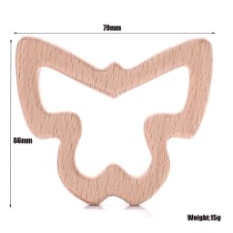 1Pcs Beech Wooden Teether Animal Shape Wood Teething for Baby Molar Rod Toys Wood Necklace Pendant Baby Chew Teether
