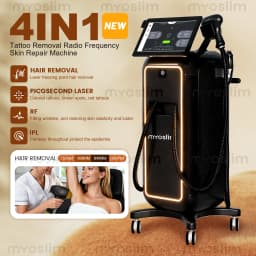 5000W 10Bars IPL Professional 4-in-1 Diode Laser 4 Wavelength Hair Removal Device Pico Laser RF Photorejuvenation Device