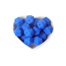BOBO.BOX 30pcs 14mm Hexagon Silicone Beads Food Grade Silicone Baby Teether BPA Free Baby Teething Pacifier Chain Beads Pendant