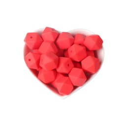 BOBO.BOX 30pcs 14mm Hexagon Silicone Beads Food Grade Silicone Baby Teether BPA Free Baby Teething Pacifier Chain Beads Pendant