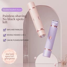 USB Rechargeable Electric Bikini Trimmer, 2-in-1 Painless Shaving Device, Suitable for Daily Travel Grooming