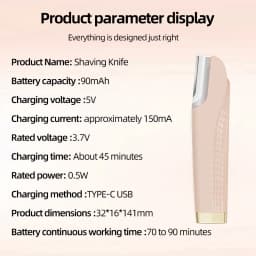 Rechargeable Exfoliating Shaver for Women with Light, Includes 6 Replacement Blades; Tool for Facial Exfoliation and Removing Bo