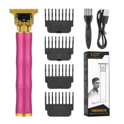 USB Rechargeable T Outline Hair Trimmer Professional Barber Hair Clipper Handle Zero Gap Shaver for Men Beard Styling