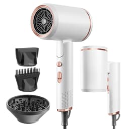 220V New Foldable Hair Dryer 2400W High-Power Silent Hair Dryer With Cold And Hot Air Distribution And Multi Nozzle Blower