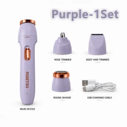 3 in 1 Electric Hair Removal Set USB Rechargeable Nose Underarm Leg Hair Trimmer Device for Men Women Personal Grooming 2026 New