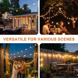 24V 30M Low Voltage String Lights with Remote Control Horizontal Bulbs Indoor-Outdoor Waterproof Garden Decor UK Plug