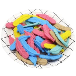 Cute-Idea 10PCs Silicone Beads Feather Teether BPA Free DIY Infant Teething Necklace Rodent Pendant Jewelry Nursing Shower
