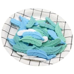 Cute-Idea 10PCs Silicone Beads Feather Teether BPA Free DIY Infant Teething Necklace Rodent Pendant Jewelry Nursing Shower
