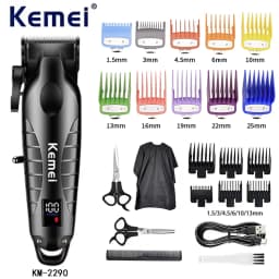 Hair Clipper Barber Blading Hair Cutting Machine Clipper Grooming Cordless Rechargeable Shaver for Men Km-2290 Km-032 Km-1102