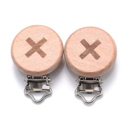 5Pcs/Lot New Arrival Lovely Wooden Pacifier Clip Natural Beech Wood Accessories for Baby Handmade Dummy Clips Pacifier Chain