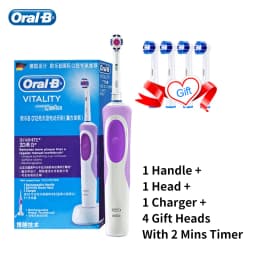Original Oral B Vitality Electric Toothbrush Smart Timer Adult Toothbrushes Waterproof Inductive Rechargeable Oralb Deep Clean