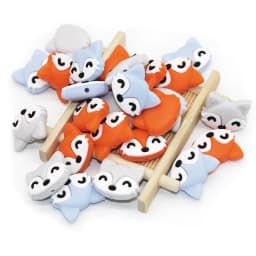 Cute-idea 10pcs/lot Silicone Teether Beads Food Grade Animal Chewable Beads DIY Pacifier Chain Toys Accessories Baby Product