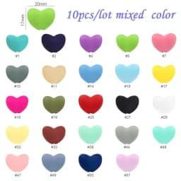 Cute-idea 10pcs/lot Silicone Teether Beads Food Grade Animal Chewable Beads DIY Pacifier Chain Toys Accessories Baby Product
