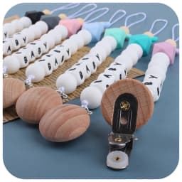 NEW Custom Handmade Personalized Name Silicone Letters Beads Pacifier Clips Chain Baby Teether Holder Bracelet Chew Nursing Gift