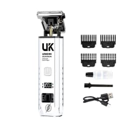 Professional Hair Clipper for Men Digital Display Electric Hair Trimmer Titanium Blade Rechargeable Beard Cutter with Guide Comb