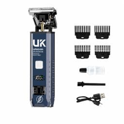 Professional Hair Clipper for Men Digital Display Electric Hair Trimmer Titanium Blade Rechargeable Beard Cutter with Guide Comb
