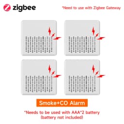Tuya 2 In 1 ZigBee Version Smoke Fire Sound Alarm Sensor, Smart CO & Smoke Detector, Gas Detector Need Gateway