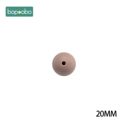 Bopoobo 12/15/20mm 10pc Silicone Beads Food Grade Baby Teething Beads DIY Nursing Bracelet Silicone Tiny Rod DIY Baby Teether