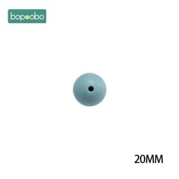 Bopoobo 12/15/20mm 10pc Silicone Beads Food Grade Baby Teething Beads DIY Nursing Bracelet Silicone Tiny Rod DIY Baby Teether