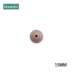 Bopoobo 12/15/20mm 10pc Silicone Beads Food Grade Baby Teething Beads DIY Nursing Bracelet Silicone Tiny Rod DIY Baby Teether