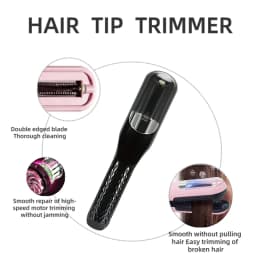 Lightweight Detachable Split End Trimmer, Cordless USB Recharge Portable Device for Family Hair Care