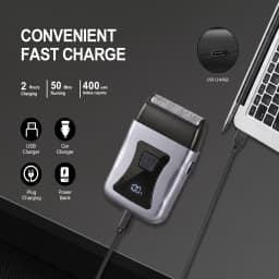 OMUONE New Electric Shaver Professional Beard Trimmer Razor Portable Mini Shaver Reciprocating Shaving Blade USB Charge for Men